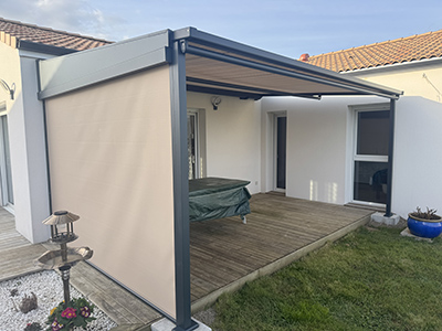 pergola toile screen beige