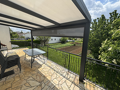 pergola toile avec screen anthracite