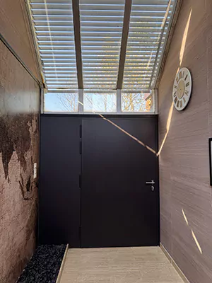 porte d’entrée contemporaine tierce et imposte